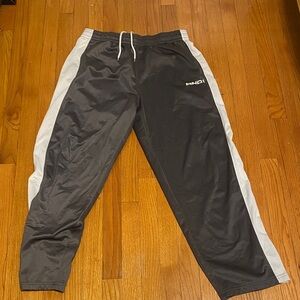 AND1 Black and Gray Track Pants size large